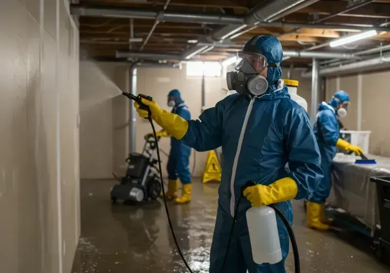 Basement Sanitization and Antimicrobial Treatment process in Tehachapi, CA